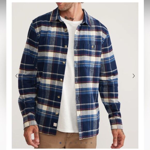Marine Layer Classic Flannel Shirt M/L NWOT - Picture 1 of 10